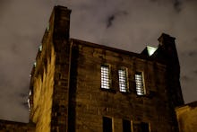 Lights in a room of a haunted house