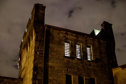 Lights in a room of a haunted house