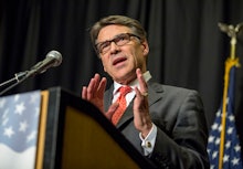 Rick Perry giving a speech