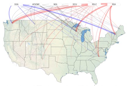 The Center for Public Integrity analysis of National Institute on Money in State Politics and state ...