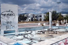 Destroyed Olympic arena in Greece after ten years