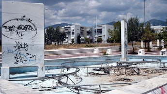 Destroyed Olympic arena in Greece after ten years