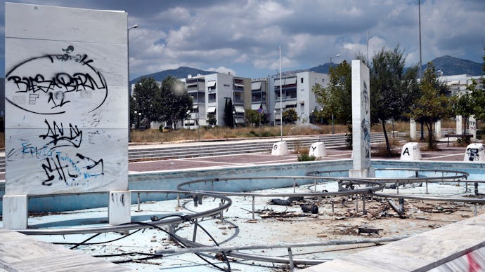 Destroyed Olympic arena in Greece after ten years