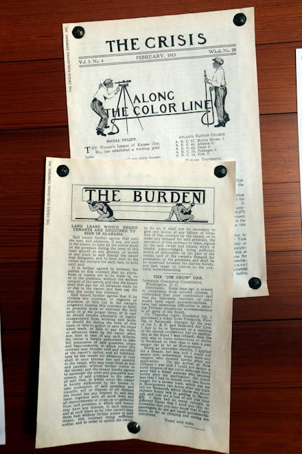 "The Burden" and "The Crisis" newspaper covers