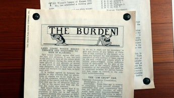 "The Burden" and "The Crisis" newspaper covers