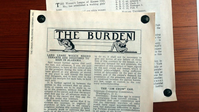 "The Burden" and "The Crisis" newspaper covers