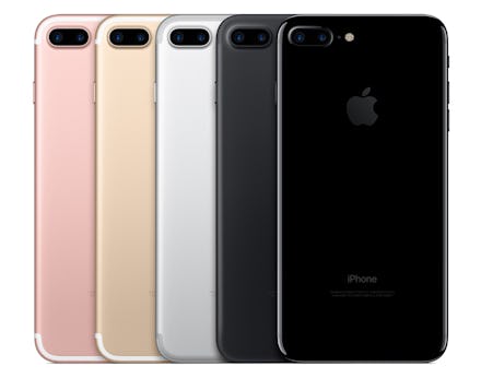 Apple's iPhone 7 Plus in pink, gold, silver and black
