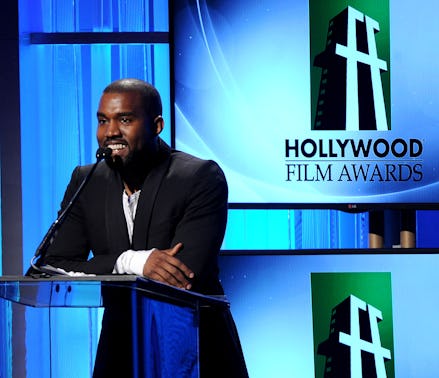 Kanye West giving a speech at the Hollywood Film Awards and making an outrageous statement about Pol...