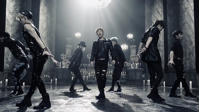 Still from k-pop band INFINITE's new music video 