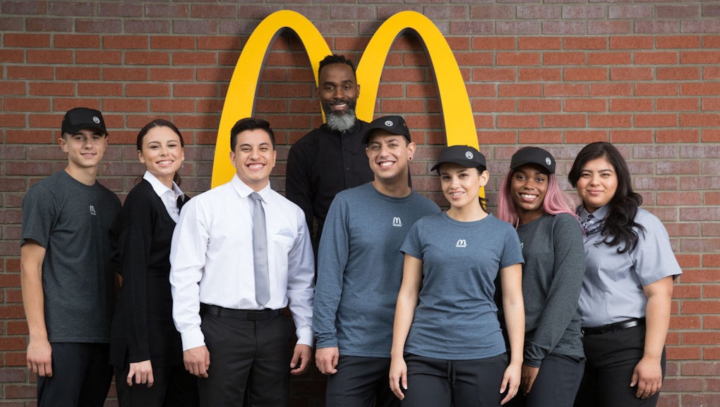 McDonald's teamed up with two designers to give its uniforms a modern