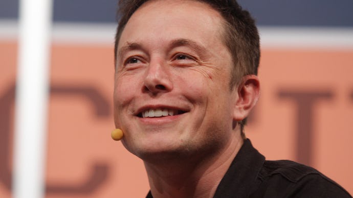 Elon Musk smiling