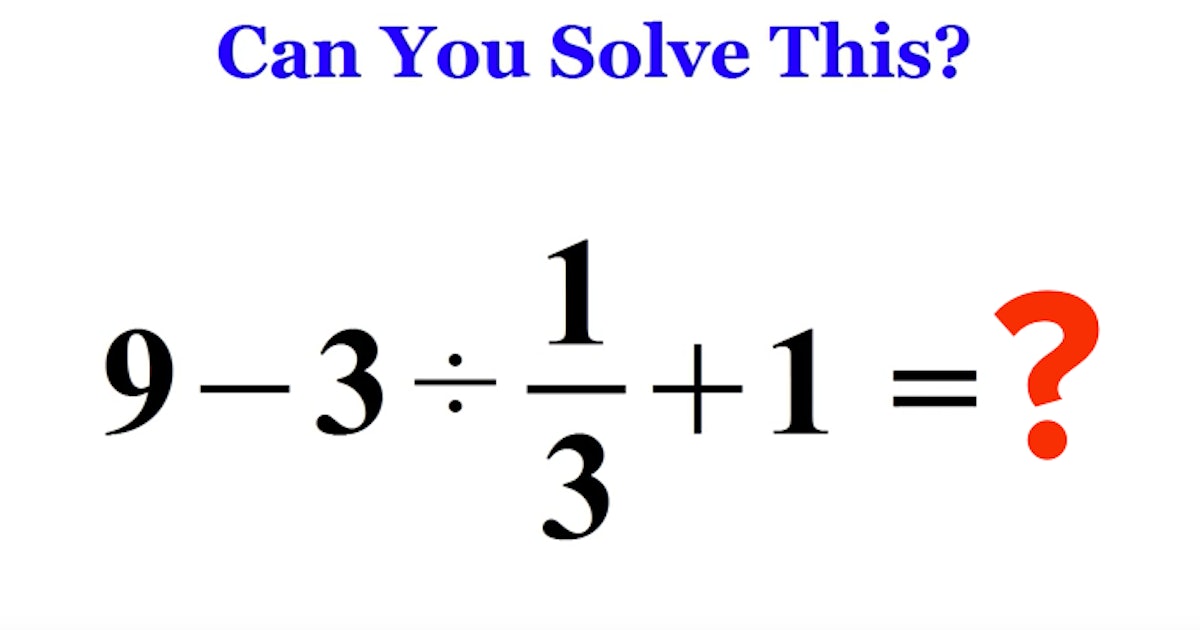 This Math Problem Is Stumping the Whole Internet. Can You Solve It?