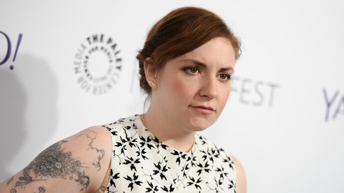 Lena Dunham who will be partnering with Imzy, posing for a photo 