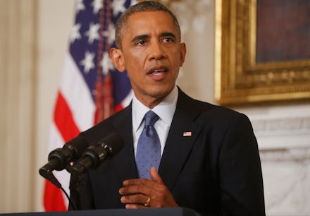 Barack Obama during his speech about the Islamic State