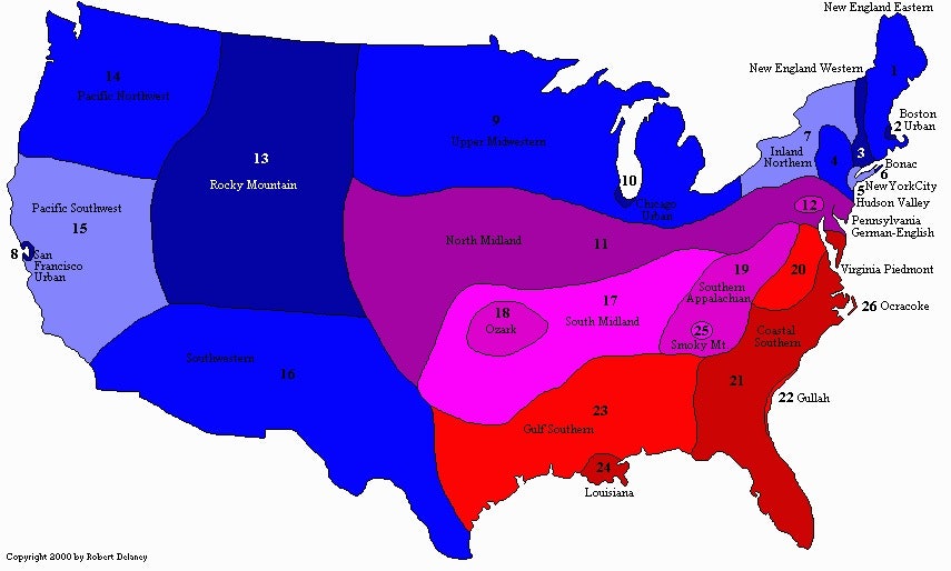 Which American English Do You Speak? This Map Shows the Dialects Of the USA