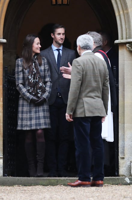 The sister of Kate Middleton, Pippa Middleton with her fiancé James Matthews