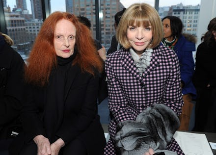 Grace Coddington and Anna Wintour at New York Fashion Week