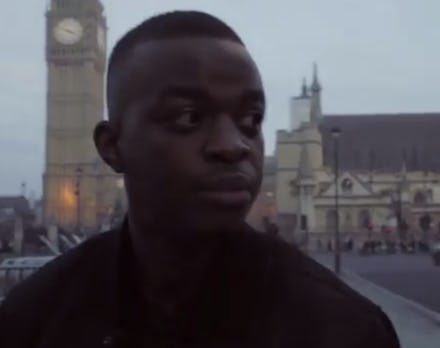 A 22-year-old boy that beautifully spoke Nelson Mandela word poem standing next to Big Ben in London