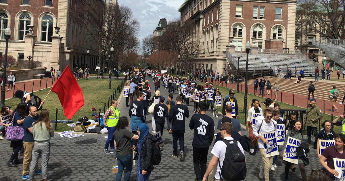 Columbia University grad students go on strike after university refuses ...