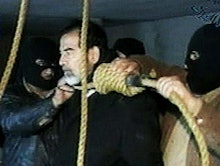 Screenshot of Video of Saddam Hussein's Execution.