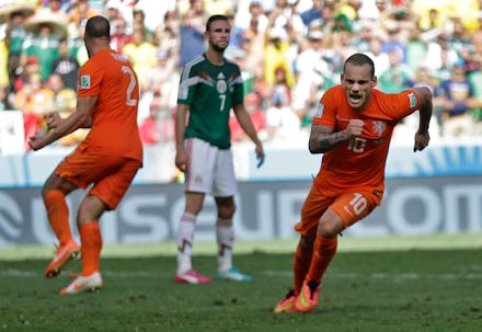 Wesley Sneijder during a game of the World Cup