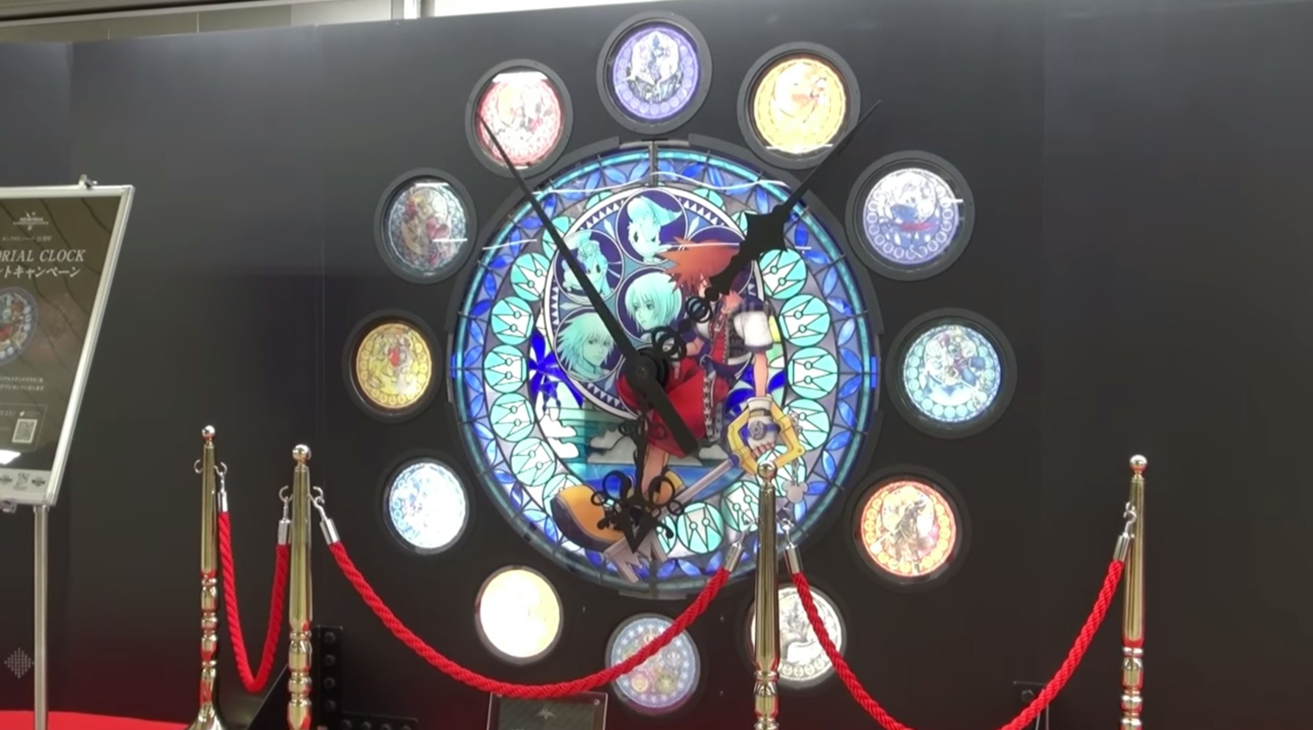 Disney Kingdom  Hearts Square Enix Lighting Wall Clock F//S  Japan