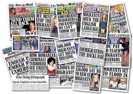 A stack of UK's Right-Wing Media Manufacturers covers