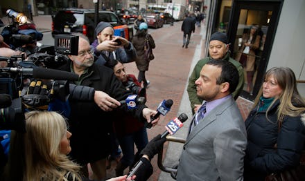 Jose Garza representing veterans demanding the legalized use of marijuana for medical purposes givin...
