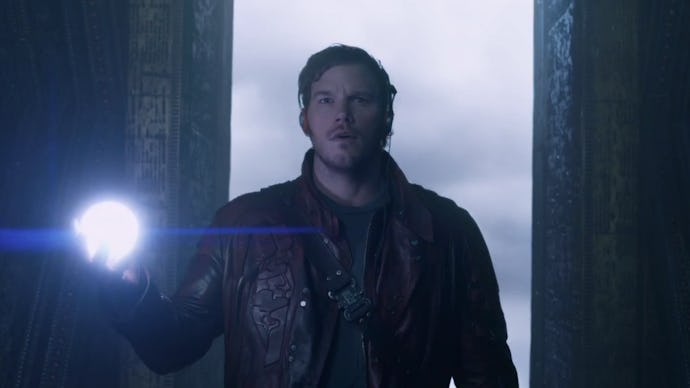 A character from 'Guardians of the Galaxy' standing alone in dark