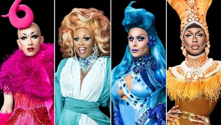 Collage of four RuPaul's Drag Race contestants