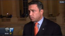 New York Representative Michael Grimm getting interviewed on live tv