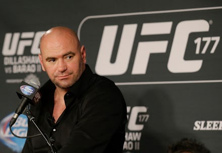 Dana White during an UFC conference