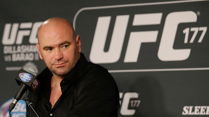 Dana White during an UFC conference