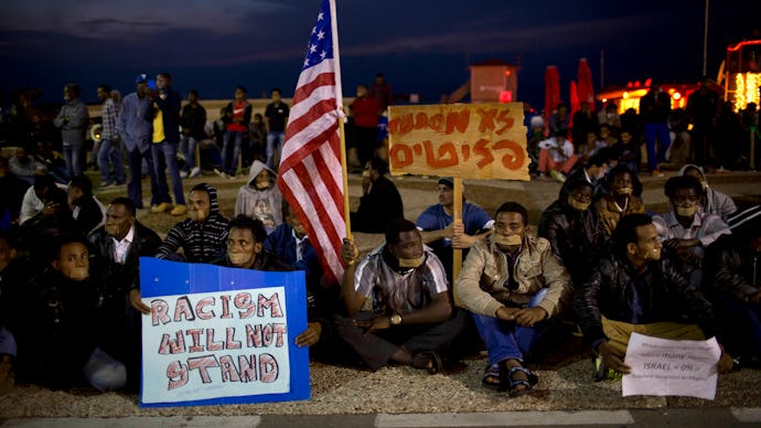 A group of African migrants that stage Mass Protests in Israel