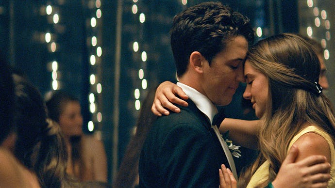 Miles Teller and Shaliene Woodley dancing in "The Spectacular Now" movie