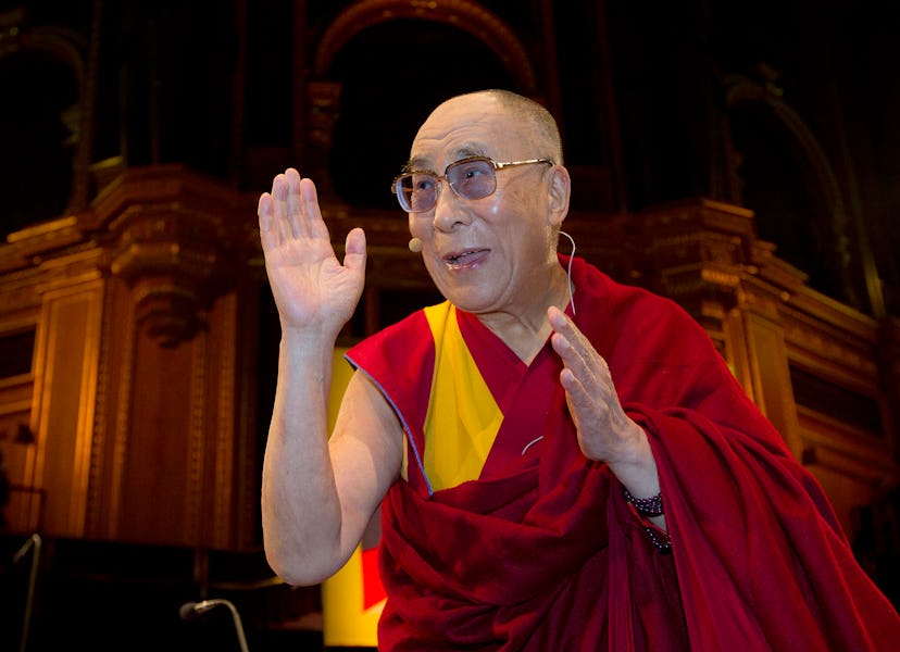 Dalai Lama moving his hands