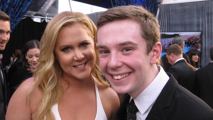  Amy Schumer posing for a selfie with a 17-year-old film critic Jackson Murphy