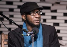 Teju Cole talking talking in a radio show