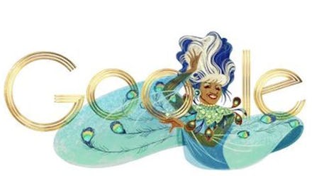Celia Cruz on the Google Doodle Today - the queen of Salsa