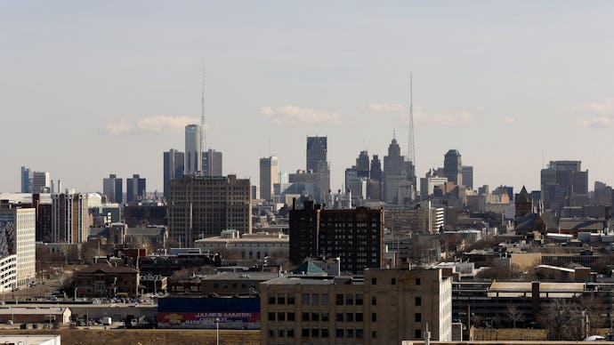 The Detroit skyline