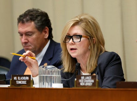 Marsha Blackburn at a Congressional panel that ended Planned Parenthood investigation