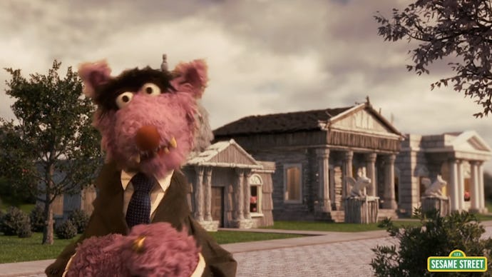 Sesame Street's character during spot-on impression of 'House of Cards'