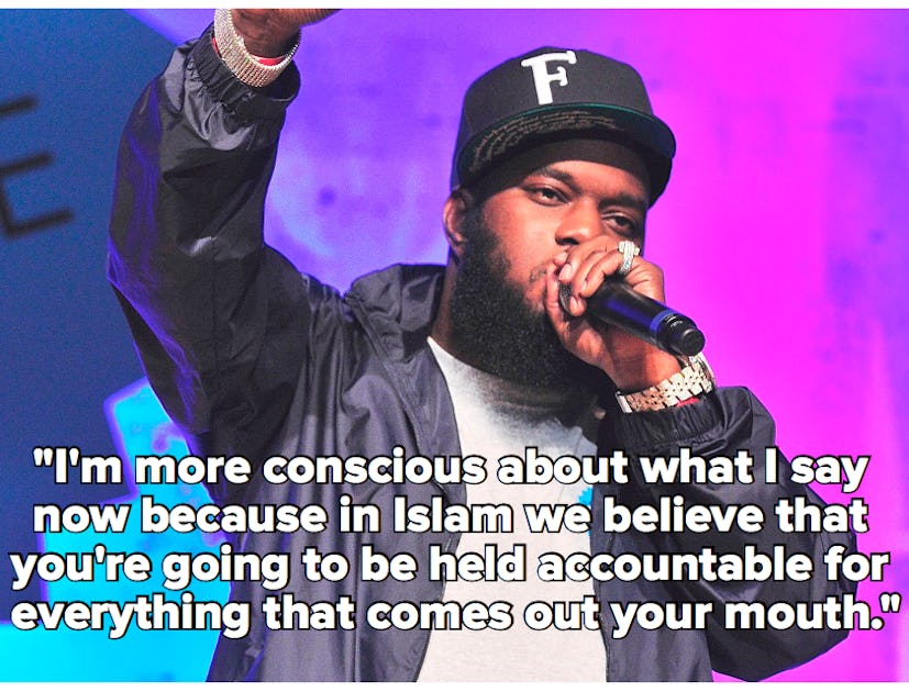 The muslim rapper Freeway with a quote from him.