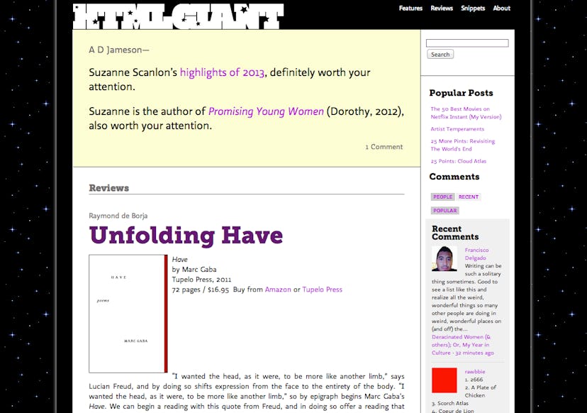 The literary Blog HTMLGiant