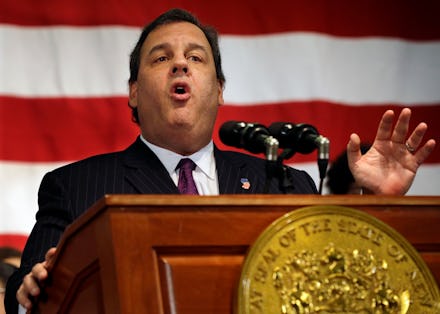 Chris Christie during his speech