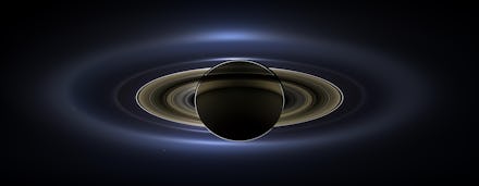 NASA's stunning photo of Saturn with Earth in sight