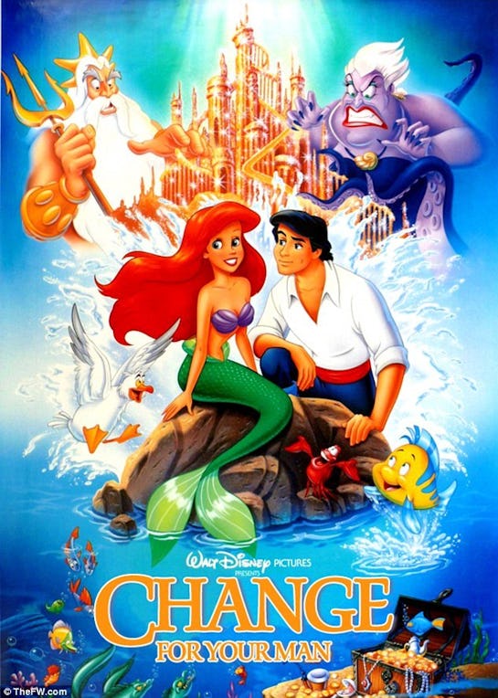 Edited movie cover of the Little Mermaid cartoon 
