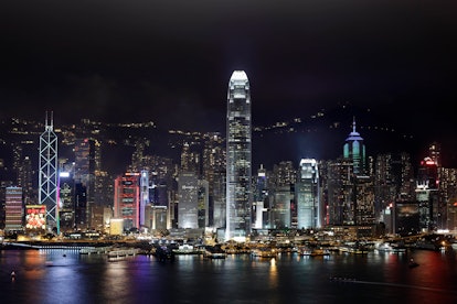 A view of Hong Kong at night, with faster internet than the U.S.