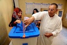 A man from Iraq at Iraq's elections