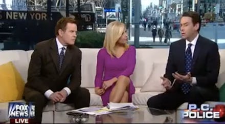 Three Fox TV presenters who are also news bullies making comments about an intersex woman